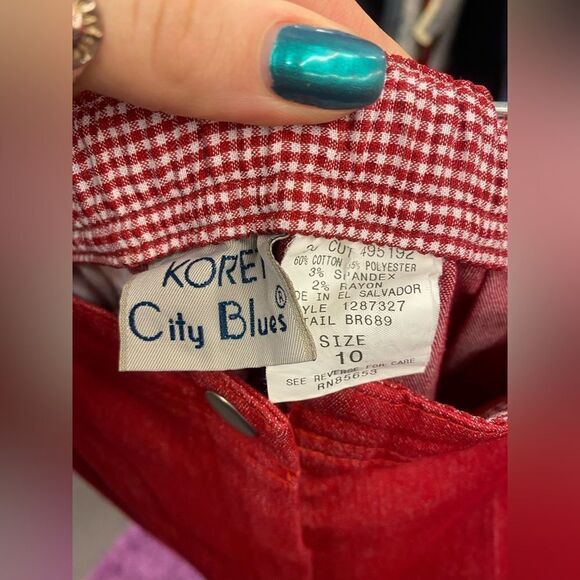 Koret Sz. Small/10 Red Stretch Denim Pant Set - Picture 7 of 7